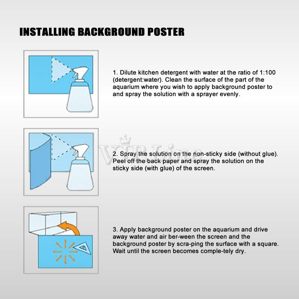 Rock Wall Aquarium Background Poster PVC Fish Tank Decor Landscape 24 36 48 72 (72" x 20"/ 183 x 51cm)