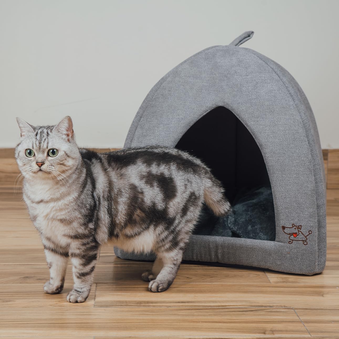 Best Pet Supplies Pet Tent-Soft Bed for Dog and Cat by - Gray, 16" x 16" x H:16"