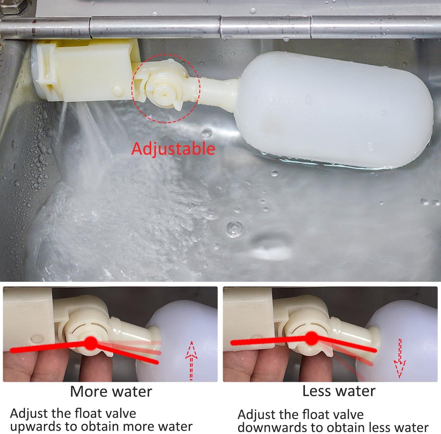 Automatic Water Dispenser for Dog Water Bowl Dispenser Large Size Stainless-Steel Waterer Feeder Self Filling Water Trough for Poultry and Livestock (Stainless Steel, Large)