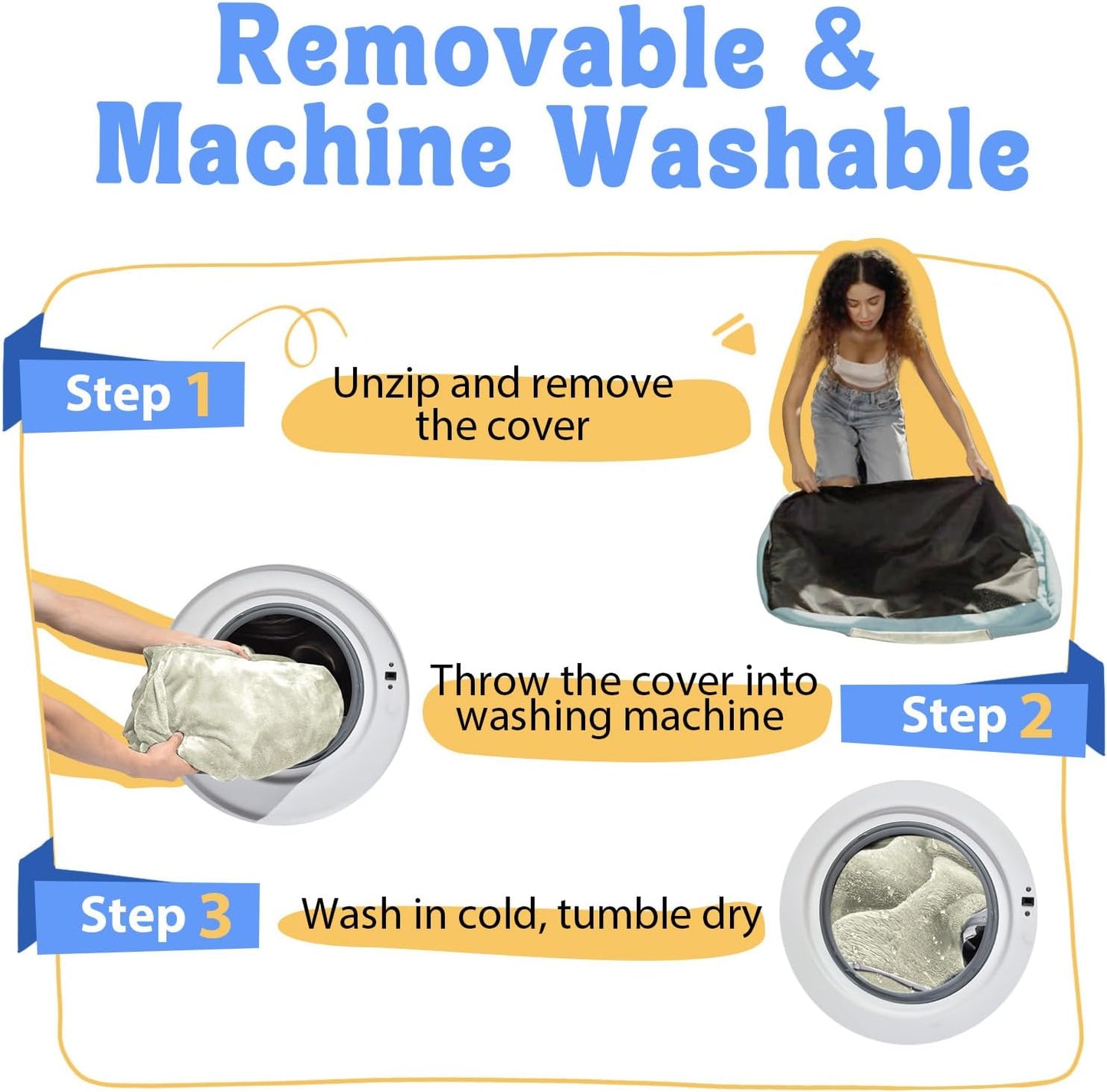 Orthopedic Foam Large Dog Bed XLarge Dog Bed with Removable Washable Cover Pet Beds with Bolster Waterproof Cover Large Size Dogs