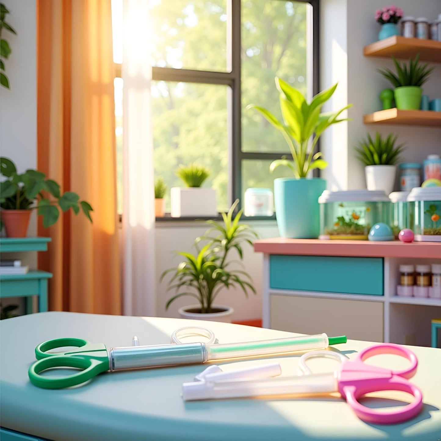 Green Medicine Feeder for Pets, Pill Guns for Dog and Cat, Pet Medical Feeding Dispenser Tool for Small Animal, Cat Tablet Soft Tip Syringe Double Feed Medicine Water Nursing Supplies