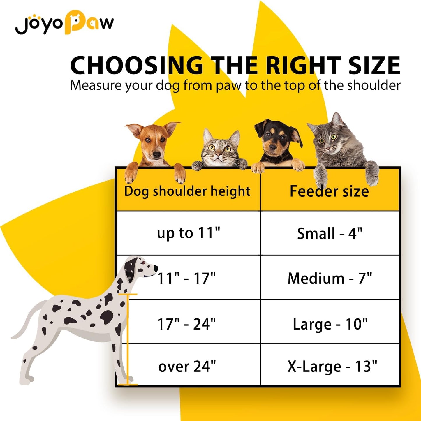 Elevated Dog Bowls, Bamboo Raised Dog Bowl for Medium Dogs, with 2 Stainless Steel Bowls (7'' Tall-30 oz Bowl)