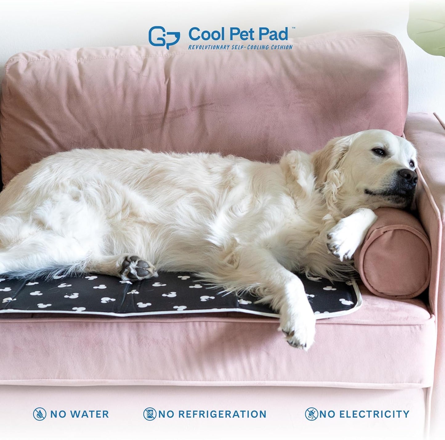 The Green Pet Shop Cool Pet Pad - Extra Small, Disney’s Mickey & Minnie Mouse - Self-Cooling, Pressure Activated Mat for Dogs & Cats from 0-8 lbs - Non-Toxic Gel, No Water Needed