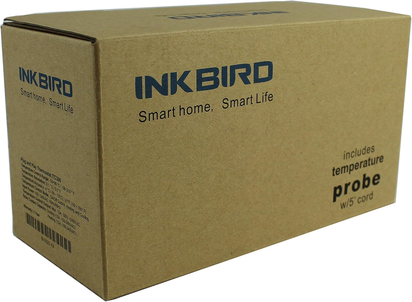 Inkbird ITC308S Freezer Temperature Controller Heating Cooling Plug Thermostat Pre Wired Digital 2 Stage Temp Control Outlet for Greenhouse Heater Cooler Incubator Reptile with Short Probe Sensor