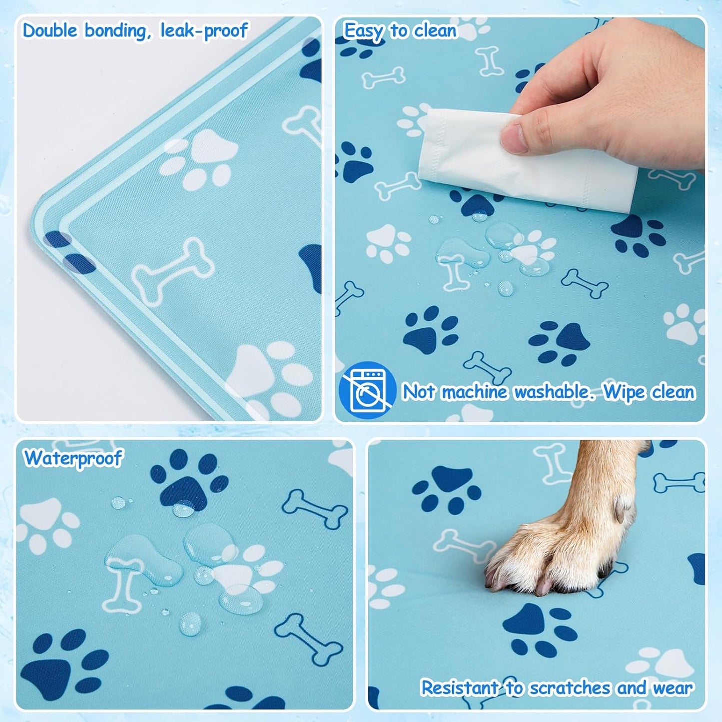 Ownpets Dog Cooling Mat, X-Large 43 x 27 Inch Thick and Waterproof Cooling Pad for Summer, Water-Filled Pet Mat for Large Dogs, Leakproof Design for Crate, Bed, Sofa, Floor and Car Seat
