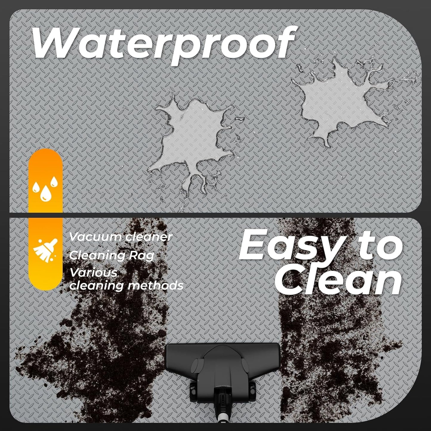 7.8 x 22 FT Garage Floor Mat, 2.8mm Thickness Diamond Plate Vinyl Garage Flooring Roll for Under Car, Large Size 172 SQFT for Large SUVs, MPV, Pickup Truck, RV