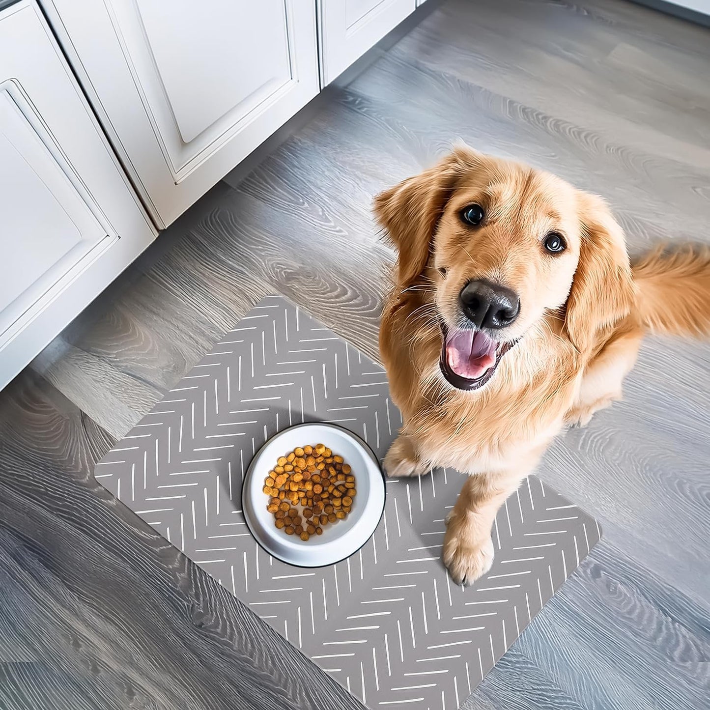NALALAS Dog Mat for Food and Water, Cat Feeding Mat | Waterproof Dog Bowl Mat | Non-Slip Pet Food Mat for Floors | Pet Mats for Food and Water | Easy to Clean