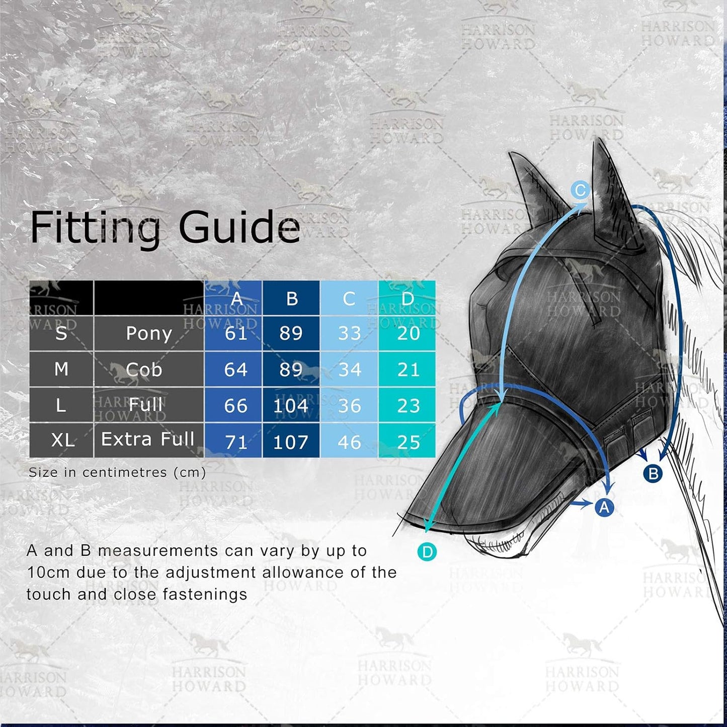 Harrison Howard LumiVista Horse Fly Mask Standard with Ears UV Protection for Horse Green Cactus XL Extra Full