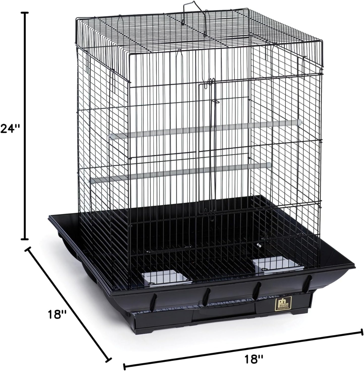 Prevue Hendryx SP850B/B Clean Life Cockatiel Cage, Black, 1/2"