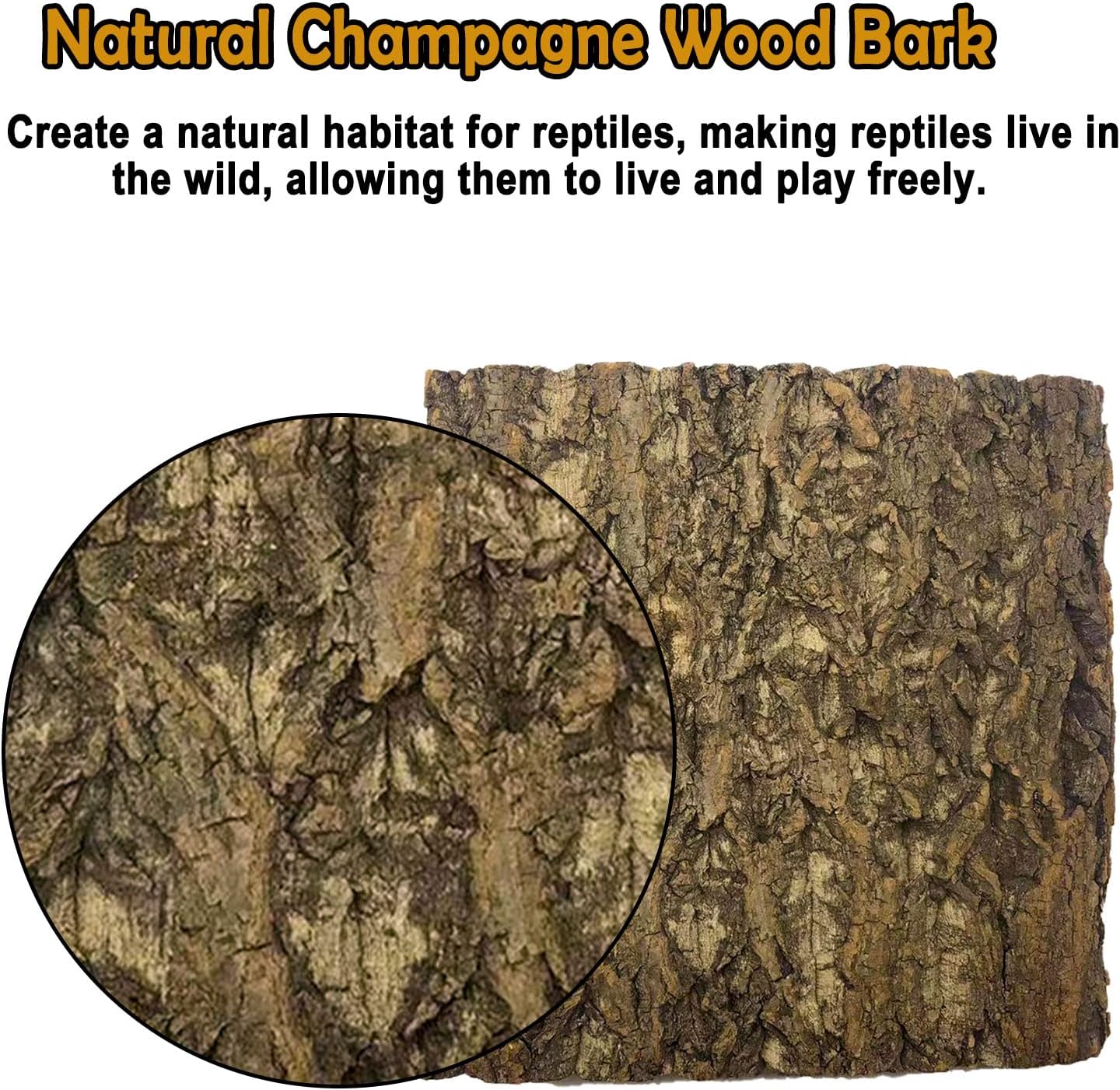 Tfwadmx 2Pcs Terrarium Cork Bark Background, 11.8"x11.8" Thickened Reptile Tank Tree Backdrop Wall Decor Habitat Climbing Mat Decoration for Lizard, Turtle, Gecko, Bearded Dragon, Frog, Chameleon