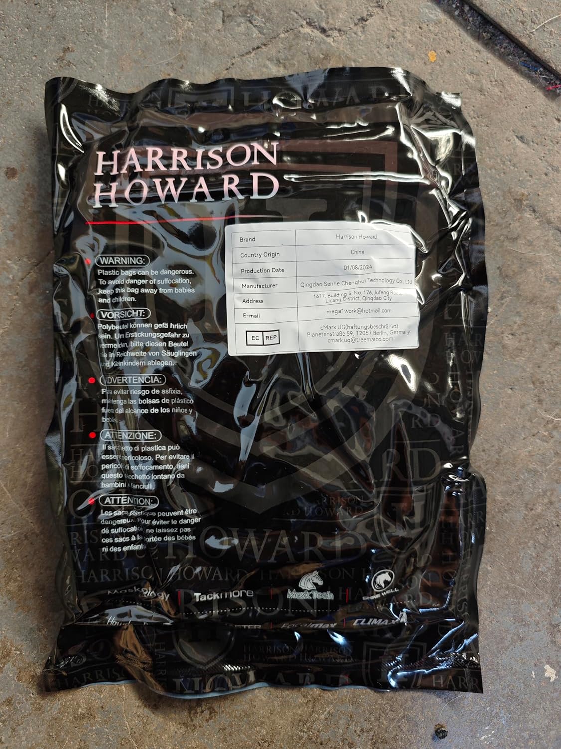 Harrison Howard CareMaster Horse Fly Mask Half Face with Ears Silver/Blue Retro Small Pony