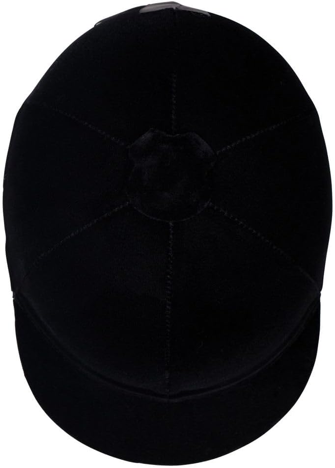 Dura-Tech Velvet Horse Riding Hunt Cap | Classic English Equestrian | Hunter Class Elegance | Use in Breed Show | Color Black