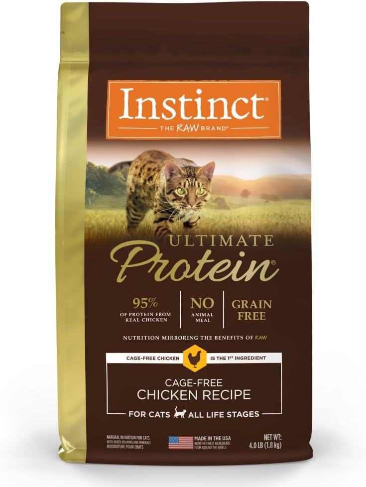 Instinct Ultimate Protein, Natural Dry Cat Food, Grain Free Recipe - Cage Free Chicken, 4 lb. Bag