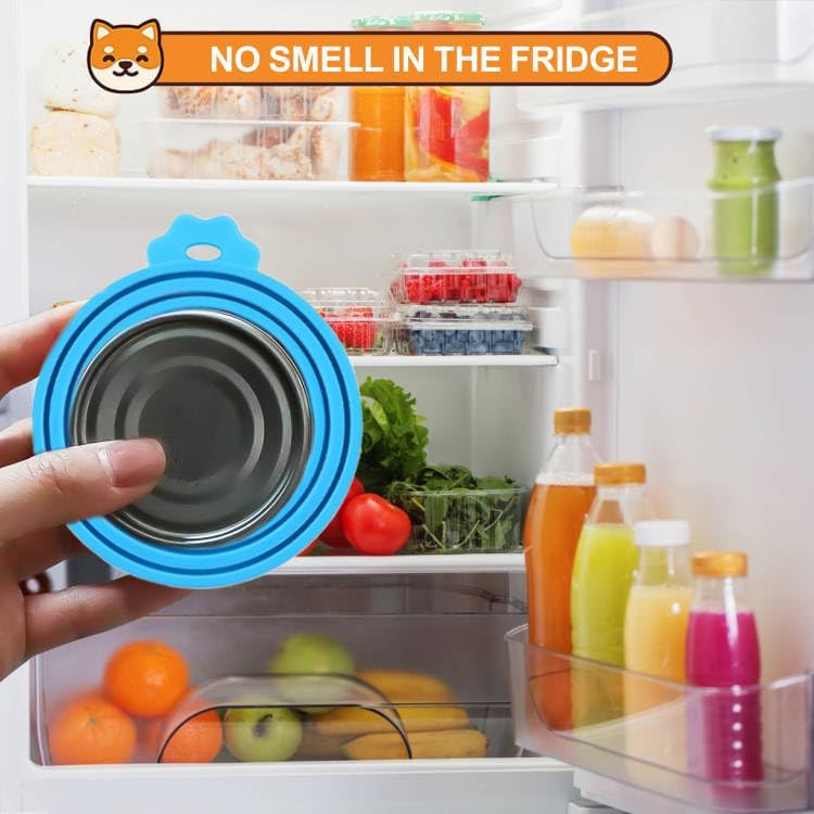 2 Pack Pet Food Cans Lids, Silicone Food Can Covers for Dog and Cat, BPA Free/Food Safe/Universal, One Fit Most Standard Size Food Can Top Teal/Green