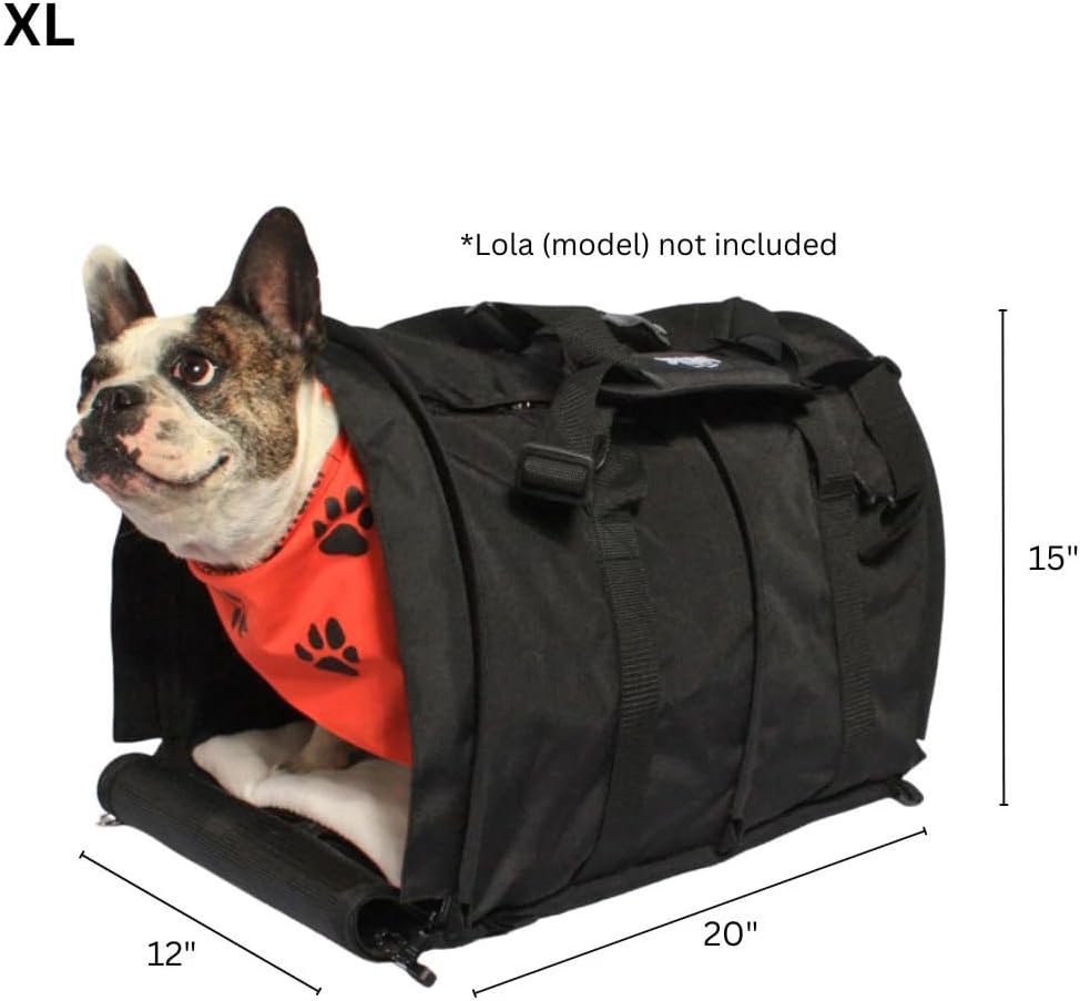 SturdiBag Pro 2.0 Pet Travel Carrier for Cats and Dogs | Soft Sided Pet Carrier Bag with Safety Clips and Seatbelt Straps for Car Travel | XL, Bordeaux