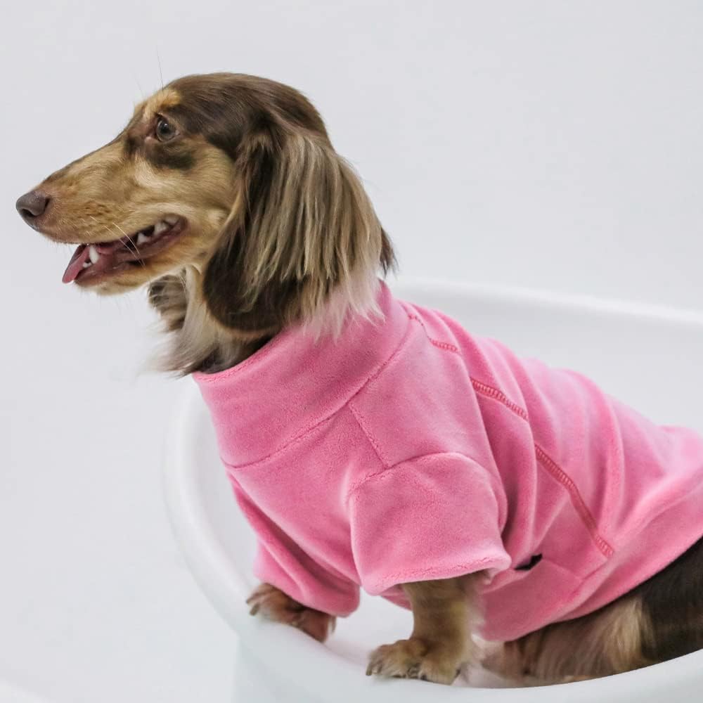 Fitwarm 3 Pack Classic Fleece Sweatshirt for Small Dogs and Cats, Pullover Jumper in Pink, Rose and Baby Pink