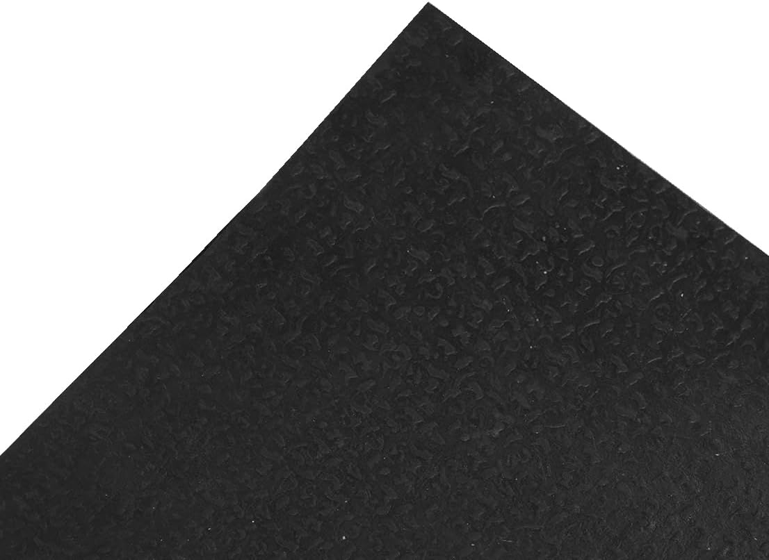 Indoor/Outdoor Hose-Wash Ribbed Design Non-Slip Rubber 2x3 Modern Entryway Mat for Entryway, Patio, Backyard, Garage, 24" x 36", Black Ribbed