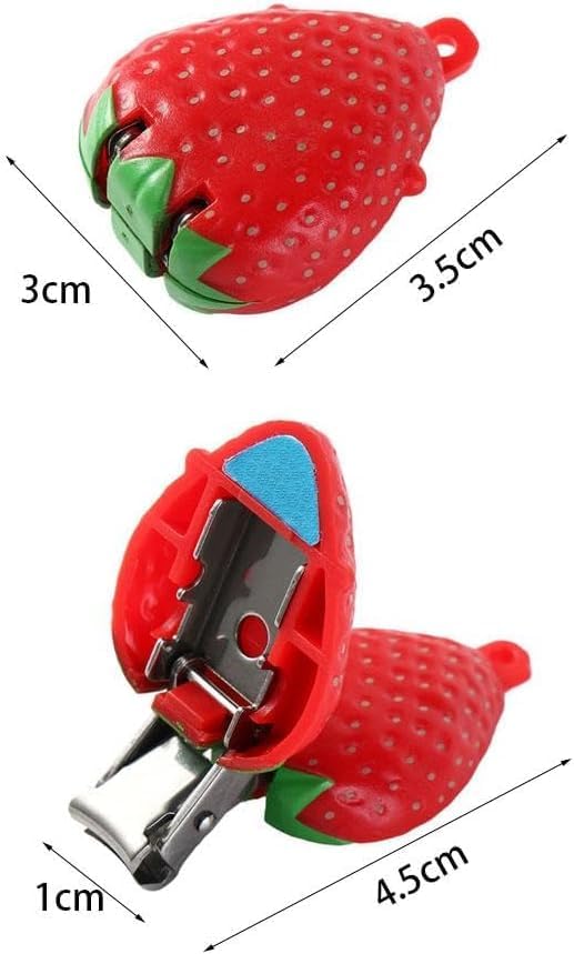 Red Finger Nail Clippers, Mini Foldable Animal Fruits Nail Clipper, Stainless Steel Travel Cartoon Nail Cutter, Figernail Clipper Cutter Nail Tools