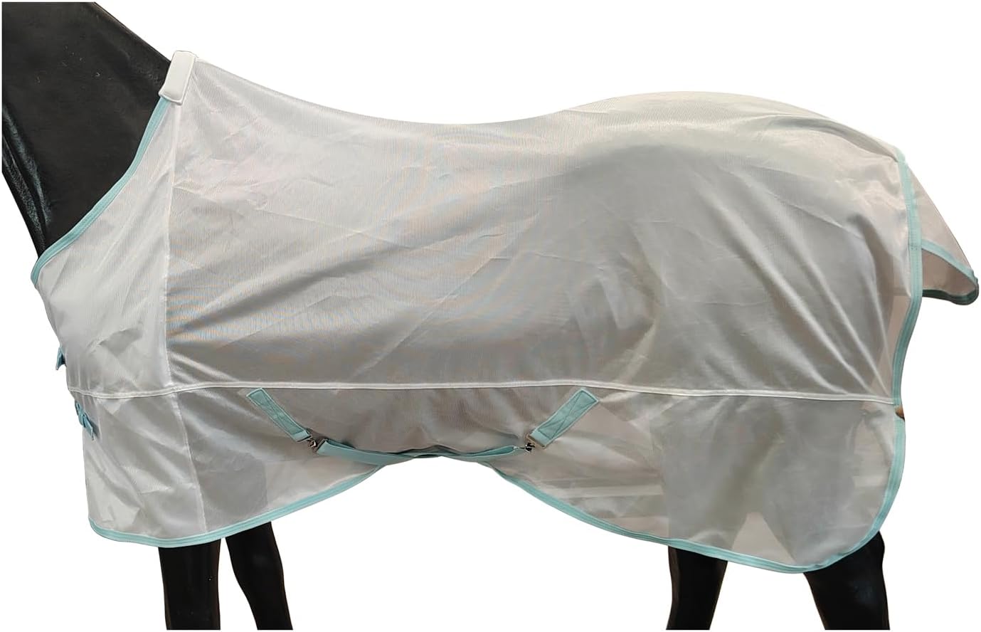 BARN & STABLE Breathable and Tear-Resistant Horse Fly Sheet with UV Protection Equine Summer Sheet Horse Fly Blanket with Removable Web Leg Straps