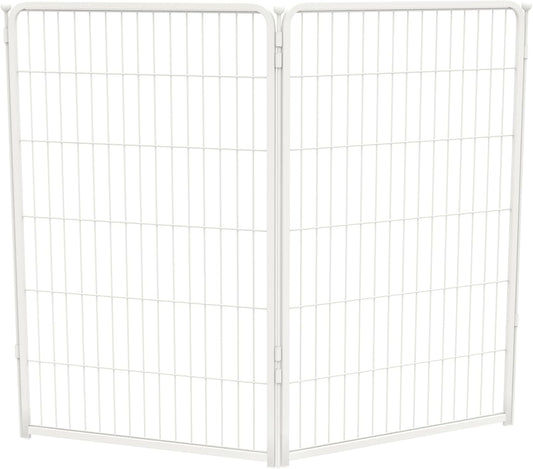 FXW Homeplus Unleashed Indoor Dog Playpen - Stress-Free and Safe Play, Heavy Duty 45 Inch 2 Wire Panels Dog Pen for Large Dogs, White│Patented