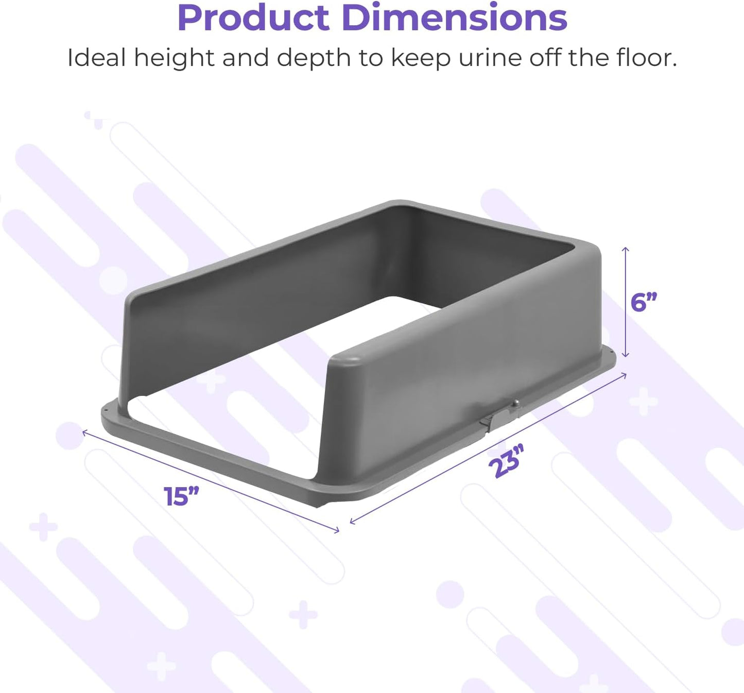 iPrimio XL Cat Litter Box Enclosure - 23"x15"x6" Stainless Steel Litter Enclosure for Big Cats - Cat Litter Box Lid Only Design for Use with XL Pans - Patent Pending Cover Only