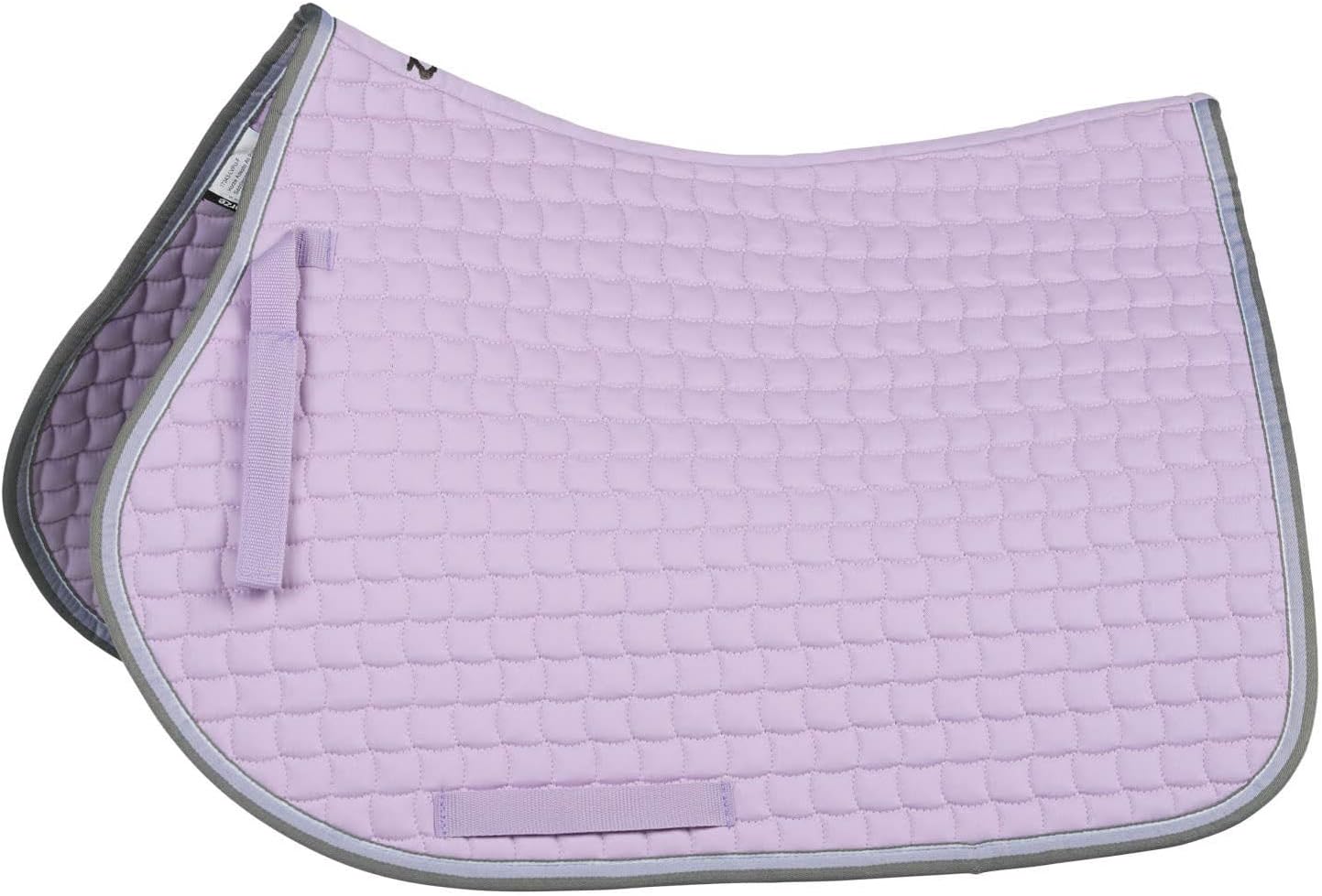 HORZE Adepto Padded All Purpose Quilted Equestrian Saddle Pad for Horses with Two-Tone Trim