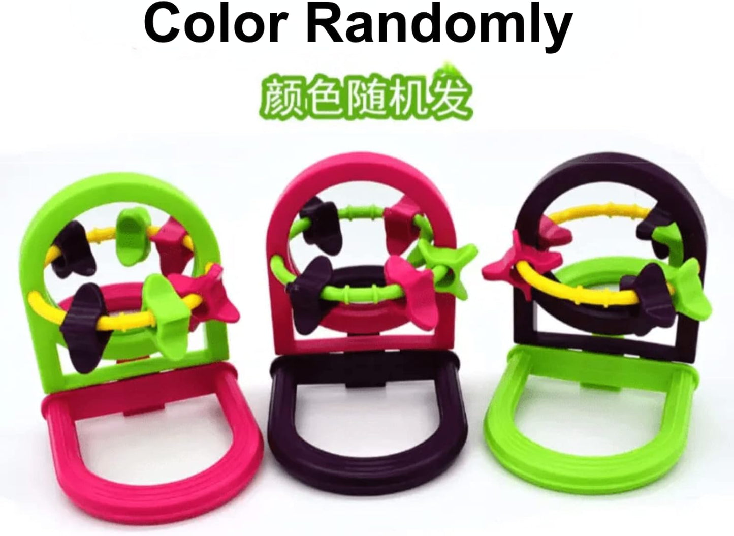 Bird Mirror for Cage, Bird Mirror Toy with Paddle Wheels and Perch, Bird Hanging Training Toys for Cage, Parrot Foraging Toys, Bird Interactive Intelligence Toy Random Color(Paddle Wheels)