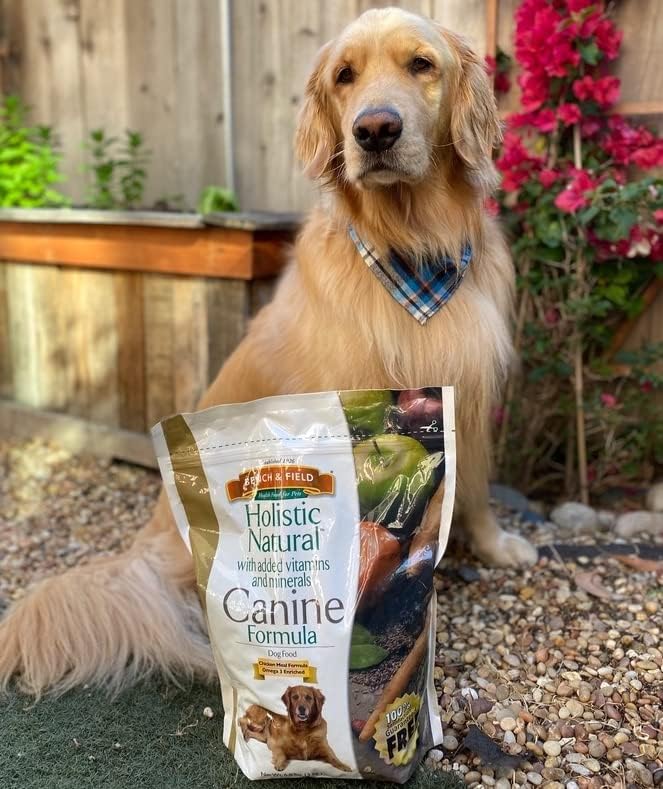 Bench & Field Holistic Natural Adult Dry Dog Food, Chicken Meal and Brown Rice Recipe 12 lb Bag (Pack of 2)