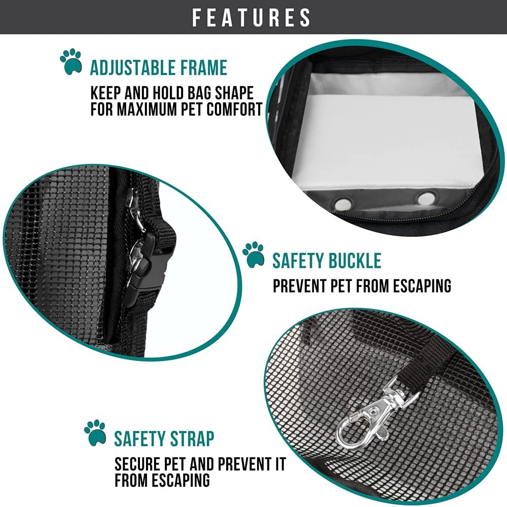 PetAmi Dog Purse Carrier for Small Dogs, Airline Approved Soft Sided Pet Carrier with Pockets, Ventilated Dog Carrying Bag for Puppy Cat, Dog Travel Supplies Bag, Sherpa Bed, Max 12 lbs, Gray