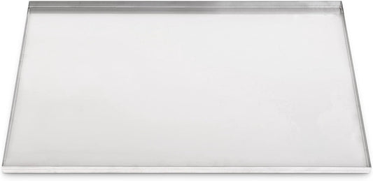 35.25" x 17.5" Metal Replacement Dog Crate Pan Chew Proof Crack Proof Pet Kennel Tray Central Dog Training Crate Pan Pet Supplies, Stainless Steel, 1" H