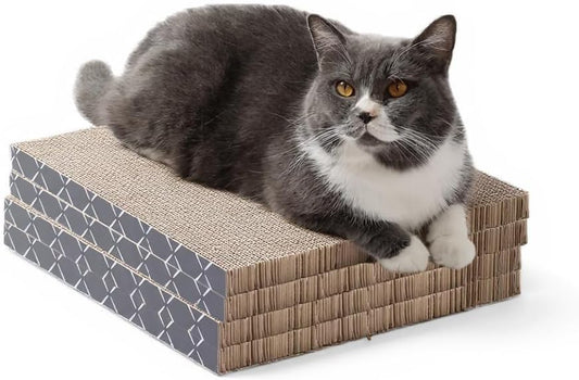 HIDE & SCRATCH Cat Scratcher Pad Pack; Cat Scratch Pad Refills for Hide & Scratch Scratcher Box (4 Count)