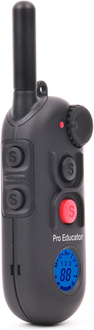 E-Collar - PE-900-1/2 Mile Remote Rechargeable Waterproof Trainer Pro Educator - Static, Vibration and Sound Stimulation Collar with PetsTEK Dog Training Clicker