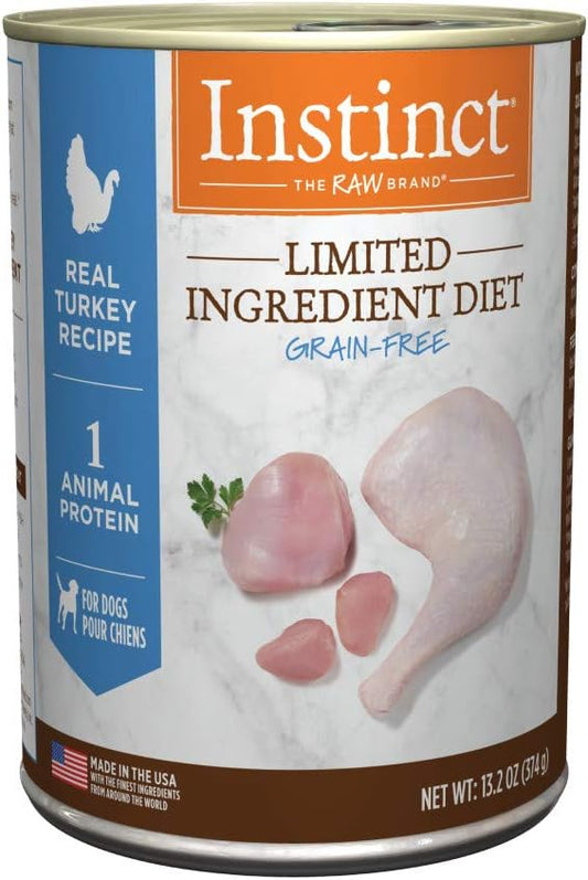 Instinct Limited Ingredient Diet, Wet Canned Dog Food, Grain Free - Real Turkey, 13.2 oz. Cans (Pack of 6)
