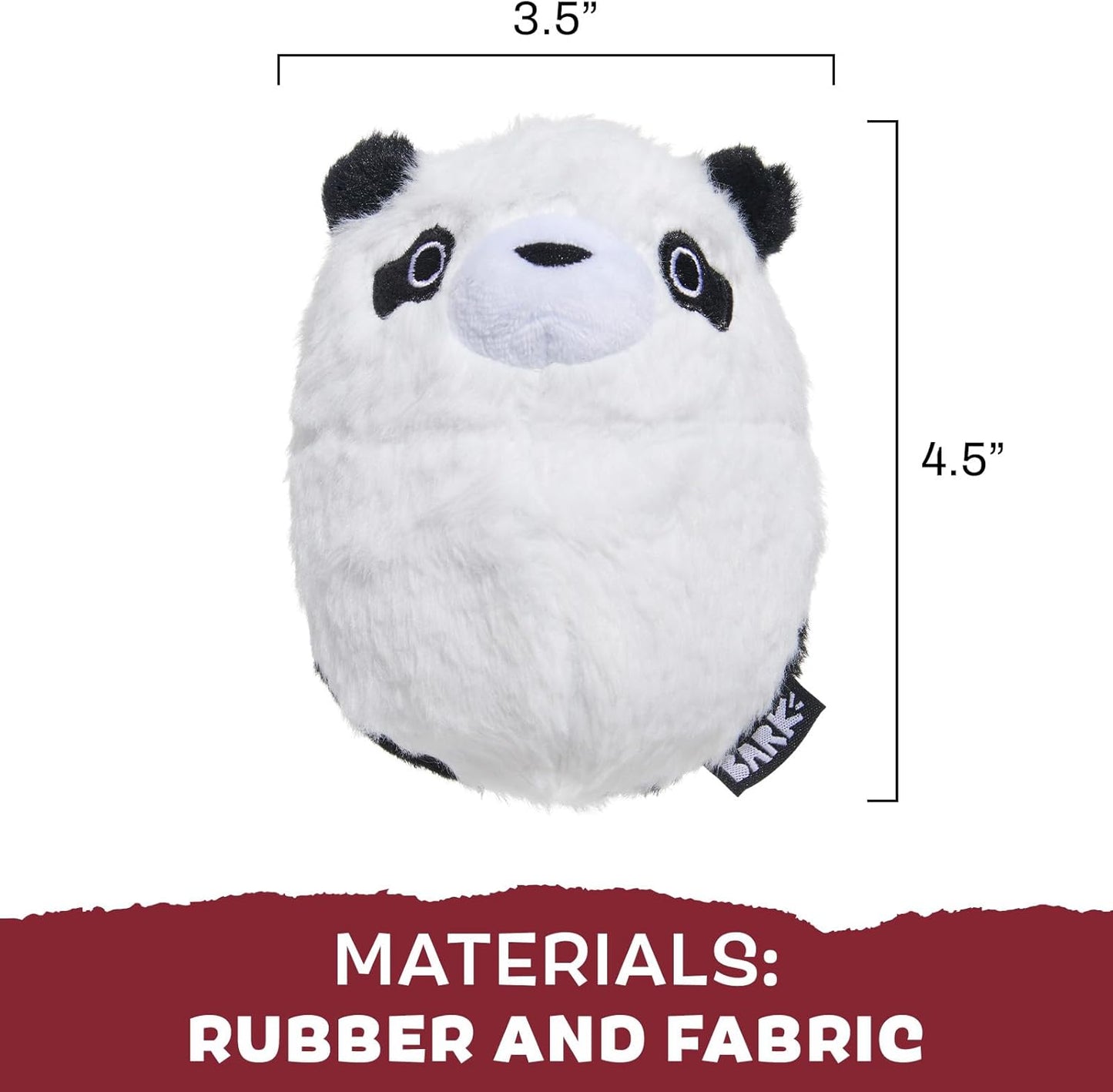 Barkbox Super Chewer Tough Dog Chew Toys for Aggressive Chewers, Plush 2 Toys in 1 (Panda - Large)