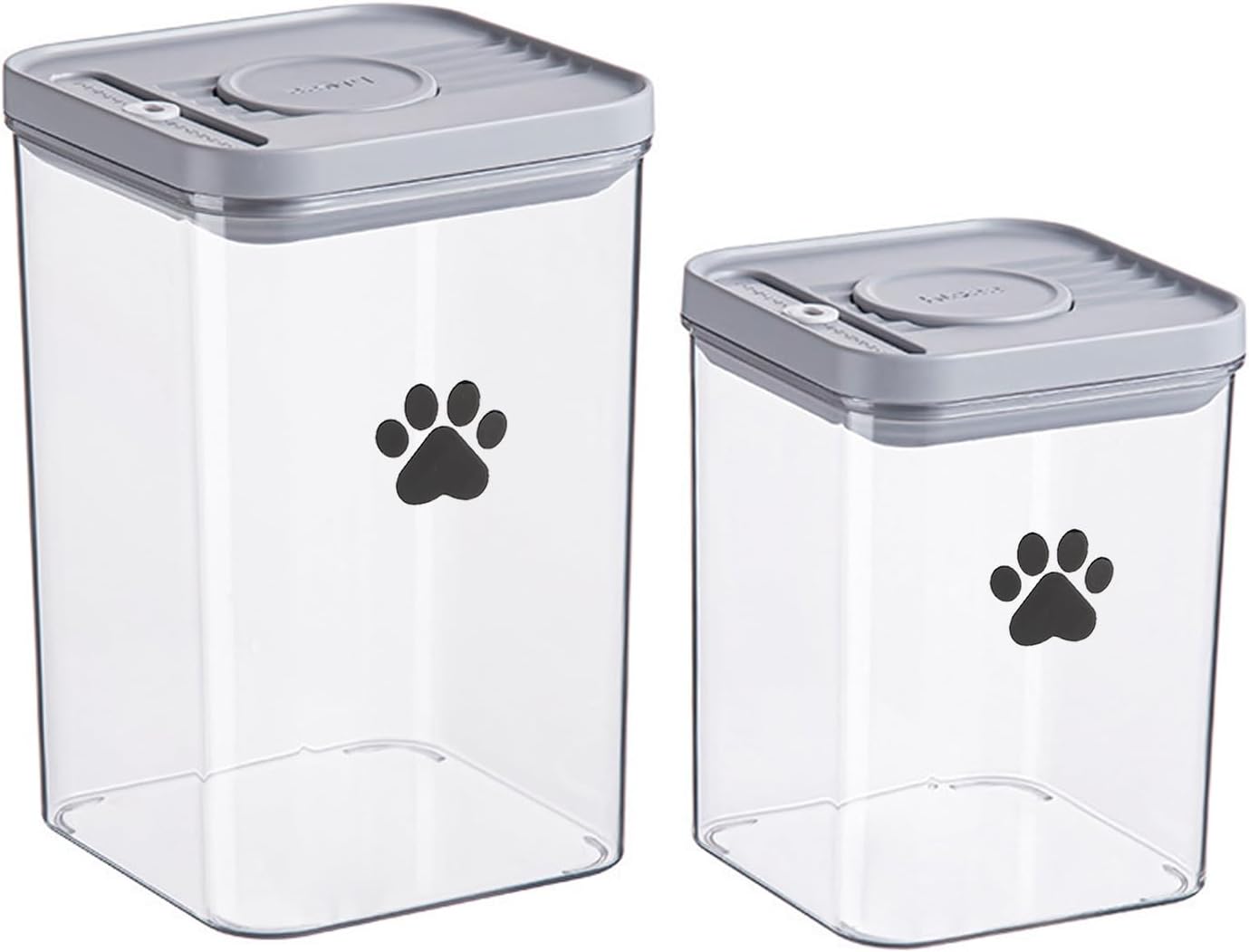 2-Pack Dog Treat Storage Container Set 78oz+48oz | Airtight Pet Treat Canisters for Cats & Dogs, Kitchen Counter Jar, BPA-Free, Dog Cookie Treats Jars with Lid, Keeps Treats Fresh & Crunchy