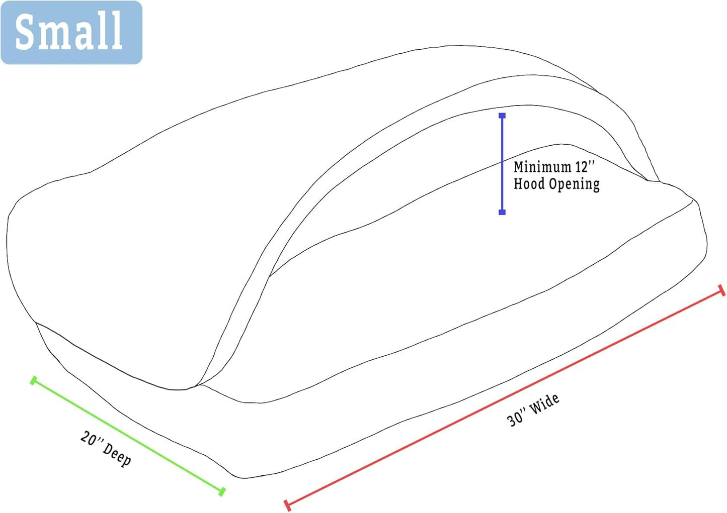 Snoozer Pet Products Luxury Rectangle Cozy Cave Dog Bed with Microsuede, Small, Black