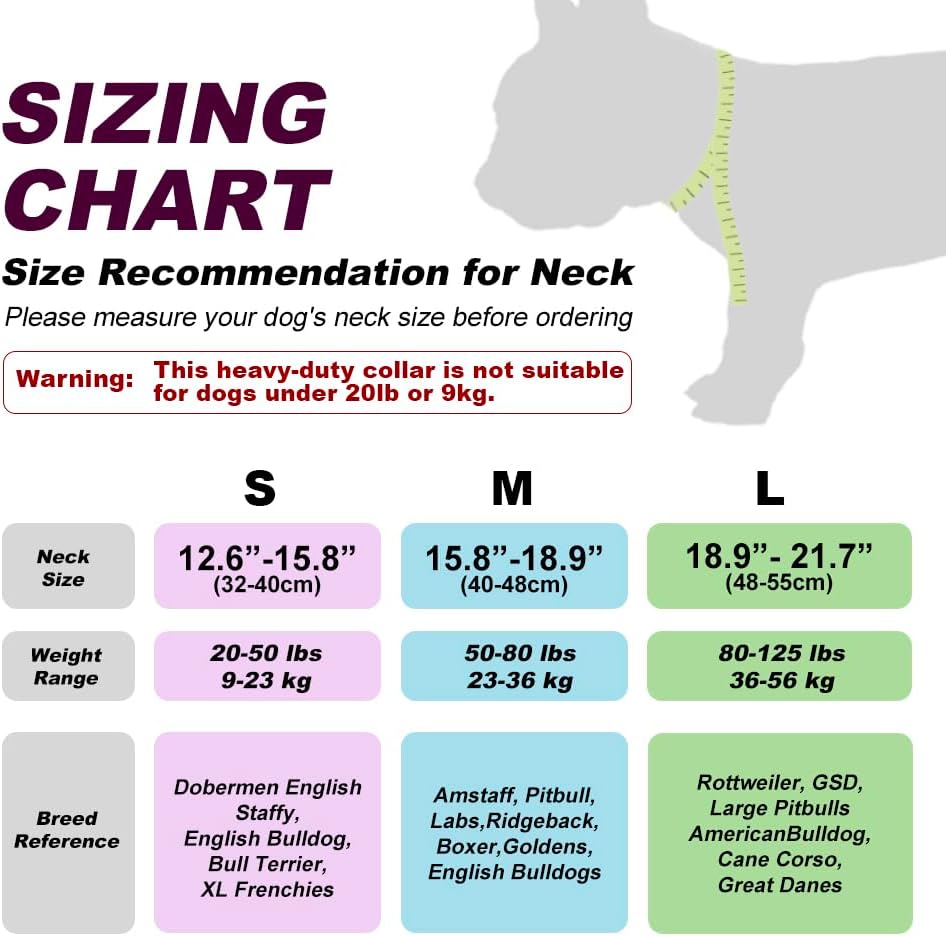 TSPRO Tactical Dog Collar 1.5 Inch Wide Thick Dog Collars with Heavy Duty Metal Buckle, Durable, Strong, Adjustable for Medium to Large Dogs (Camo Cyan M)