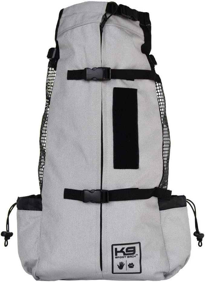 K9 Sport Sack Air 2 - Medium, Light Grey - Ideal for Dogs with 17-19” Back Length - Durable, Breathable Backpack-Style Carrier - Perfect for Walks, Short Hikes & Public Transportation