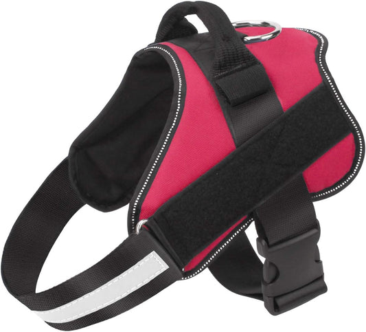Bolux Dog Harness, No-Pull Reflective Dog Vest, Breathable Adjustable Pet Harness with Handle for Outdoor Walking - No More Pulling, Tugging or Choking (Red, S)