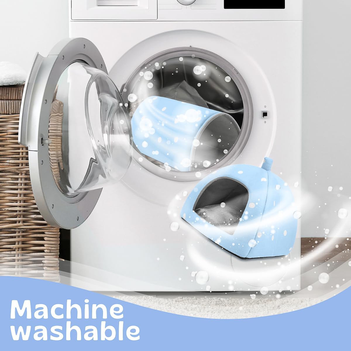 Guinea Pig Hideout and Tunnel Set, Soft Plush Bed & Play Tunnel for Guinea Pigs, Rabbits, Ferrets, Small Animals - Washable Accessories for Resting, Hiding, Exercising