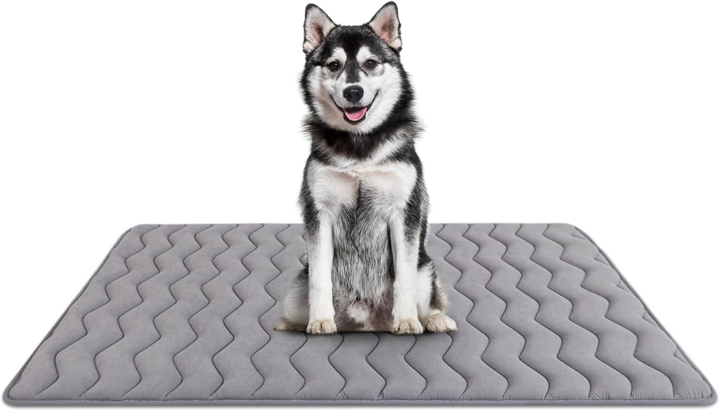 Bubble bear Dog Crate Mat - Upgraded Thick, Ultra Soft, Washable & Anti-Slip Kennel Pad for Small/Medium/Large Dogs, Dark-Hued to Hide Stains (48"x30")