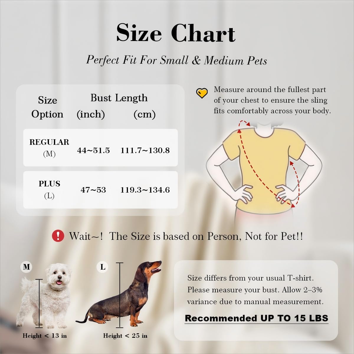 Dog & Cat Carrier Sling, Adjustable Soft Padded Shoulder Puppy Carrier, Hands-Free Dog Carrier Bag with Double Safety Buckles Premium Material for Outdoor Travel （Caramel, M）