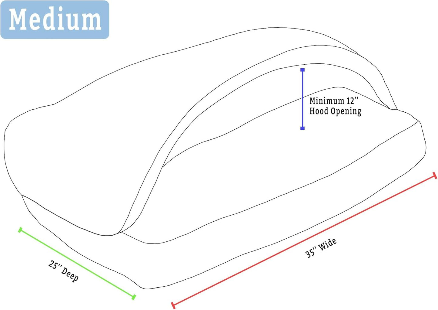 Snoozer Luxury Rectangle Cozy Cave Dog Bed - Indoor Dog Bed with Cover Cave, Covered Calming Burrow for Small & Medium Sized Pets with Blanket Attached, Enclosed, Washable -Medium, BarkelyBlackDiamond