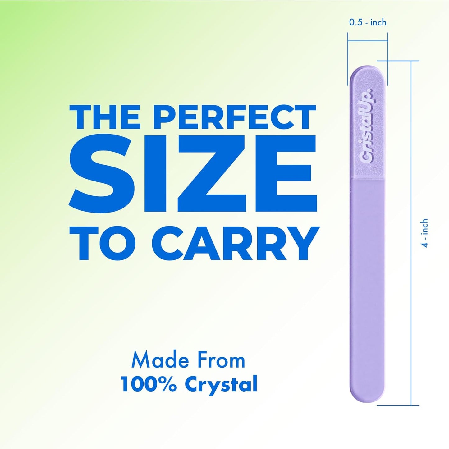 Crystal Nail File 3 in, Glass File Ideal for Purse, Durable, Safe and Gentle on Nails, Perfect for Travel Home, Office and On the Go, Portable Design