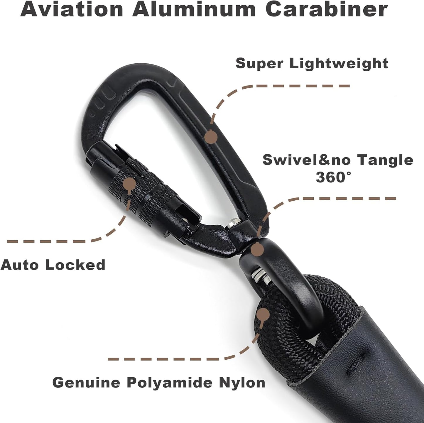 Rope Dog Leash, 4 ft Heavy Duty Dog Leash with Aviation Aluminum Auto Locking Carabiner, Strong Nylon Pet Lead for Small, Medium, Large Dogs (Rose Red, 4FT)