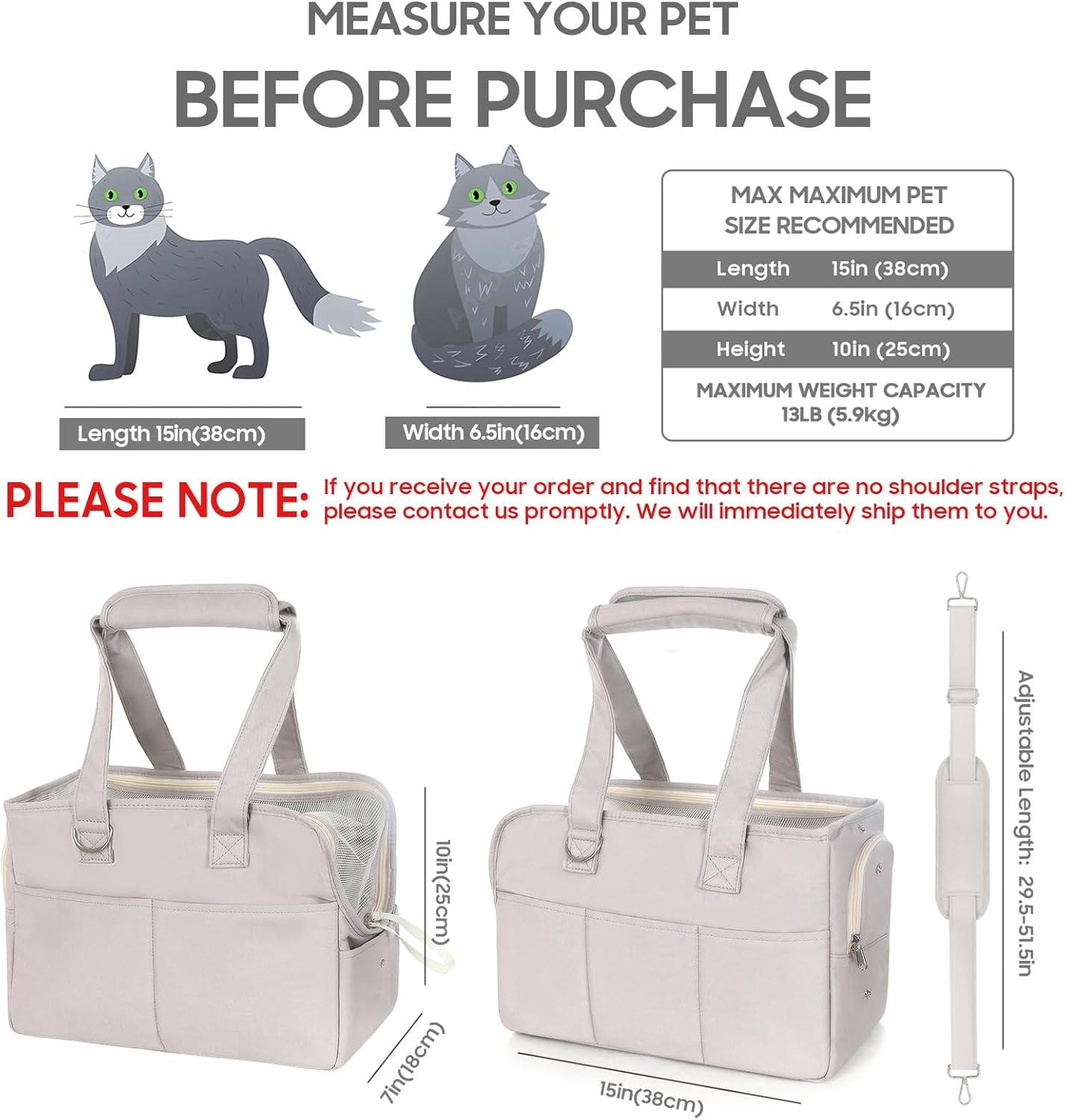 Dog Carriers for Small Dogs, Soft Sided Folding Small Dog Carrier for Dogs Medium Cats Puppies up to 13 Lbs, Washable Breathable Puppy Carrie Carrier for Outdoor Travel (Small Gray)