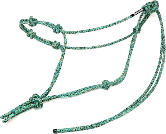 Horse Rope Training Halter - 4 Knot 1/4" Stiff Halter Cord - Used by Famous Trainers Multiple Sizes Multiple Colors