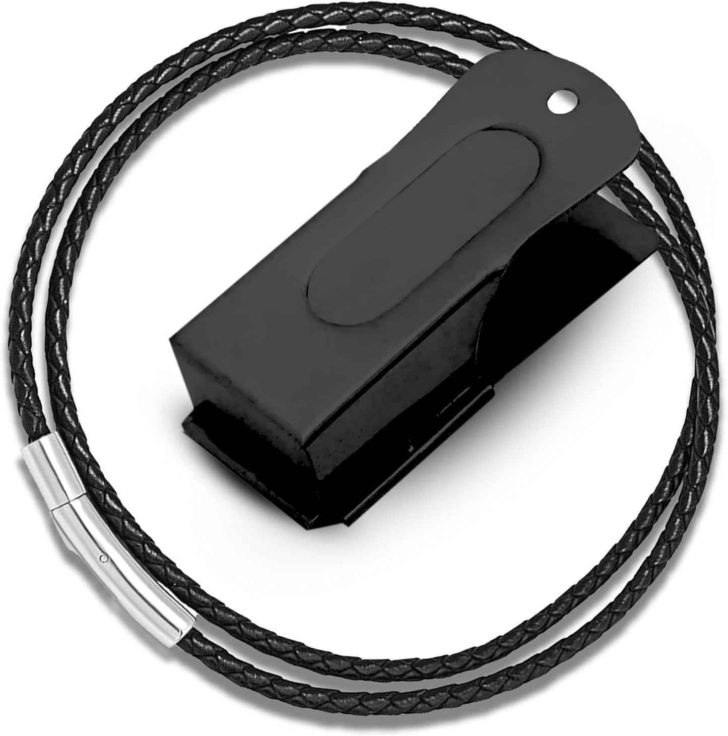 Black Dog Clicker with Necklace - Clickers for Pet Training - Dog Training & Behavior Aids Easy to Carry with You Anywhere - Teach Your Dog Tricks or Reward His Behavior