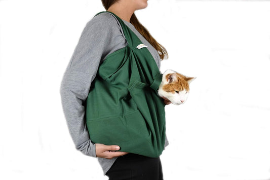 Cozy Comfort Carrier - X-Large Green Cat Carrier, Cat Holder for Cutting Nails, & Cat Carrier Pouch for Vet Visits, Medication Administration, Dental Care, & Travel