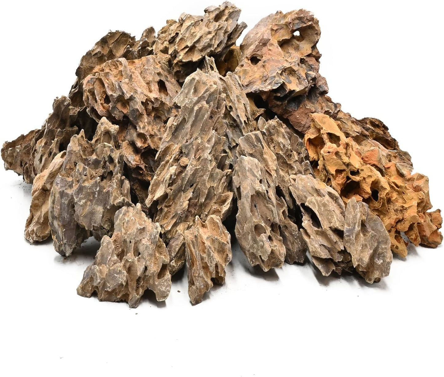 Natural Rock Stone 10LB Fish tank rock for Aquarium Landscaping Models Fish Tank Decoration, Freshwater Planted Aquariums and Amphibian enclosures-2-6 inches